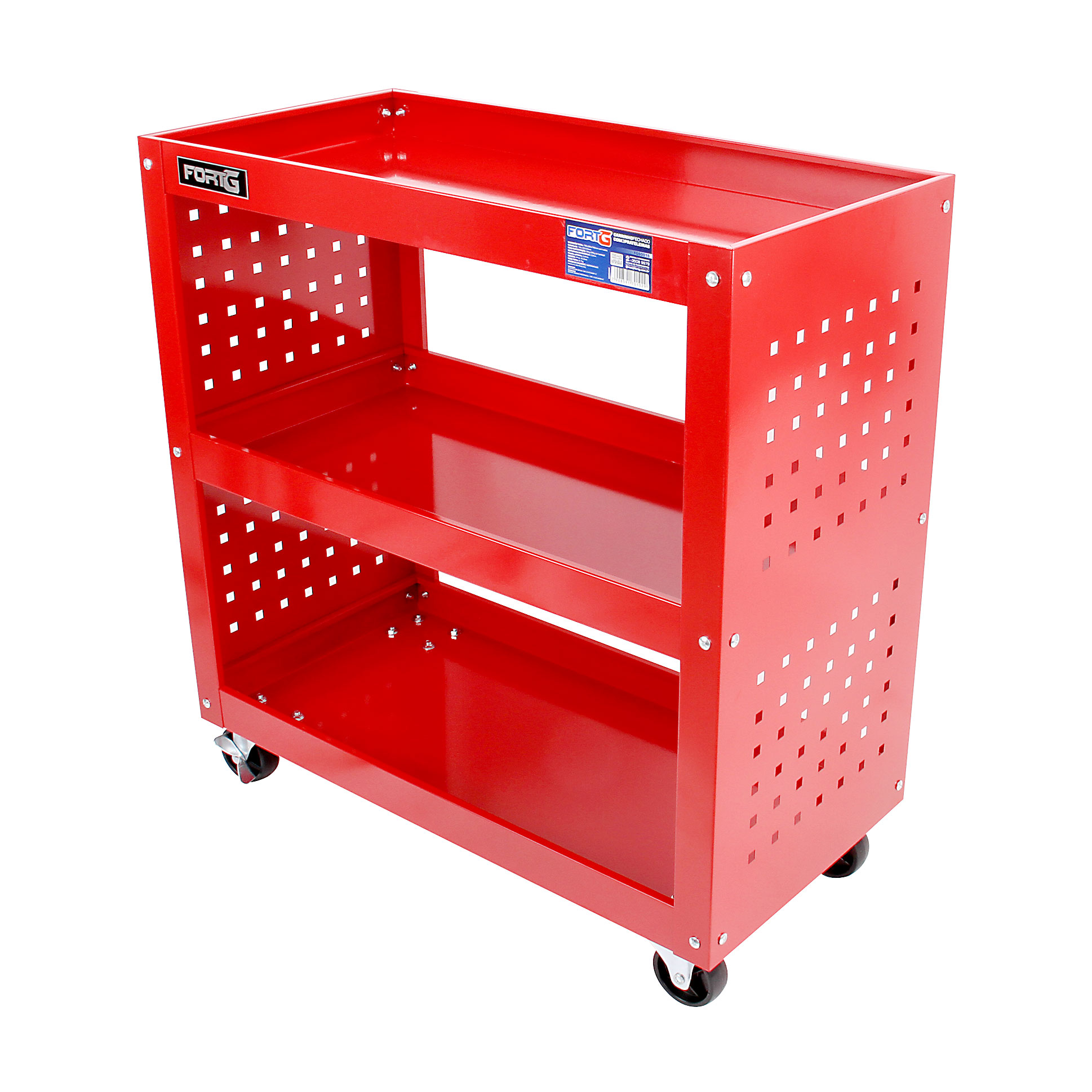 Carrinho Fechado 70x35x75cm com 3 Prateleiras • FG6001S | FORTG